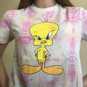 Looney tunes tie dye tee